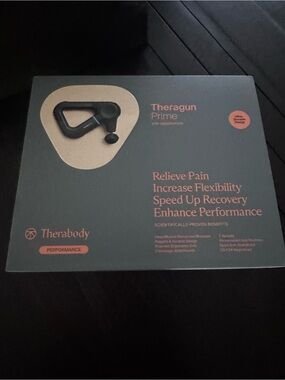 Therabody Theragun Prime Black and Rose Gold Massage Device Box